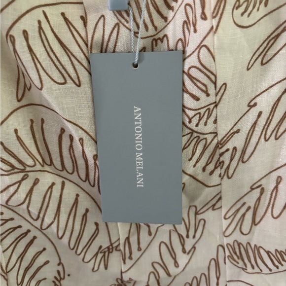 ANTONIO MELANI cream and tan Print Mini Dress - Picture 4 of 12